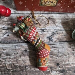 Lang and Wise Christmas Ornament St. Nick Stocking 1999